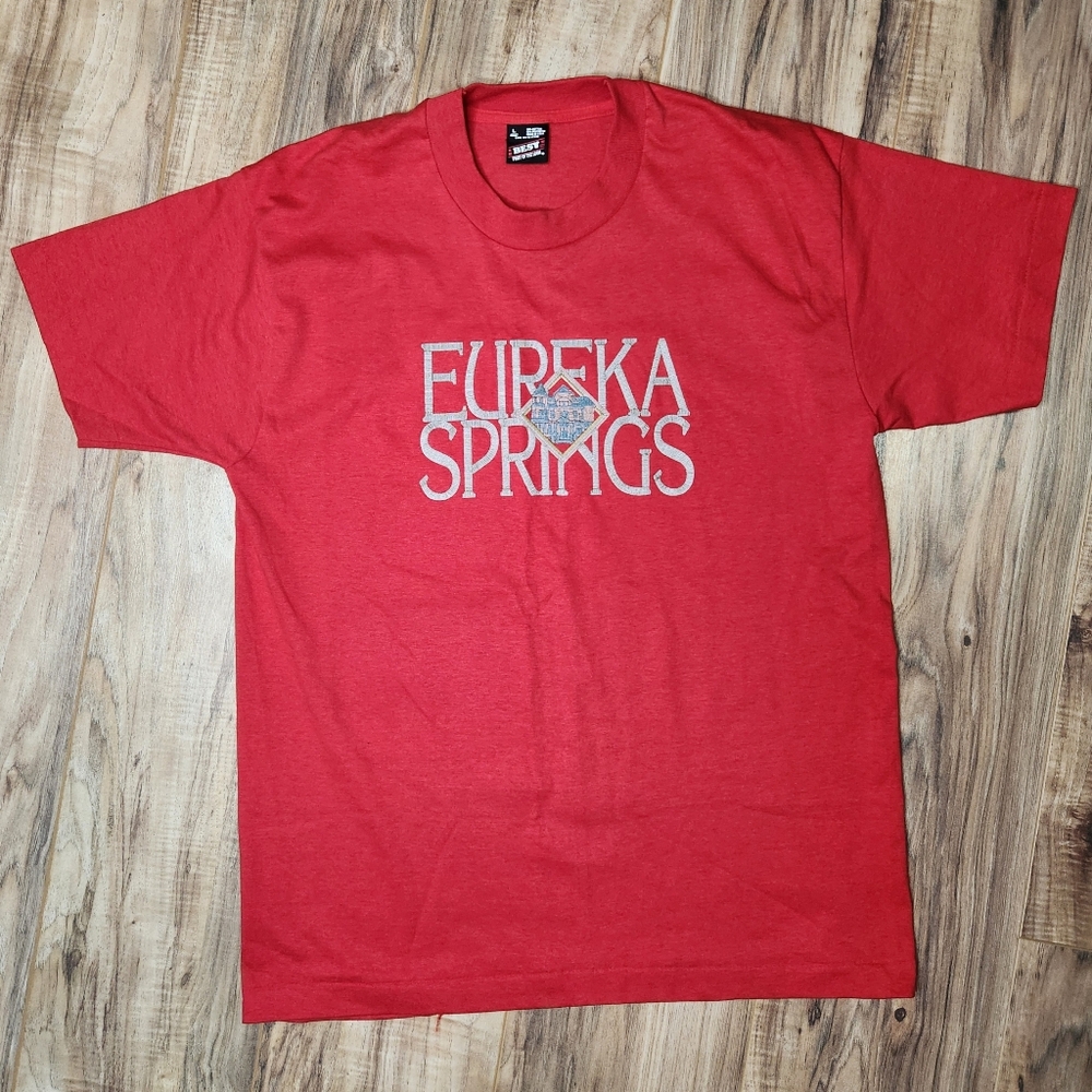 Vintage 80s Eureka Springs Single Stitch Tee Fruit of the Loom Best Large
